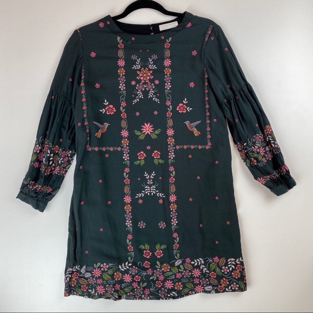 Zara Girls Floral Long Sleeve Dress Size 13/14